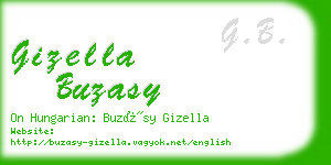 gizella buzasy business card